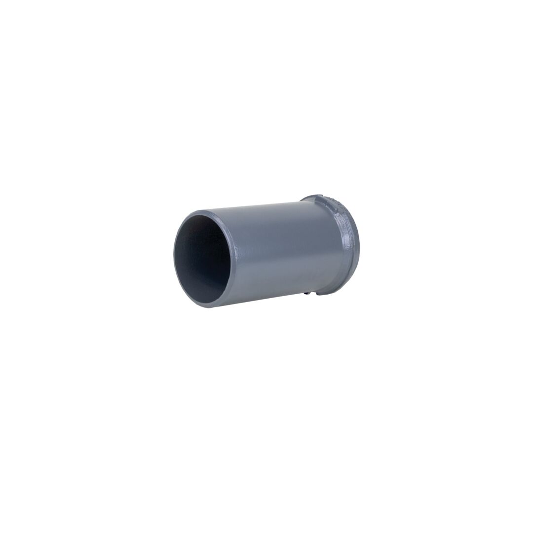 8 in Cast Iron QT Nipple - Angled View