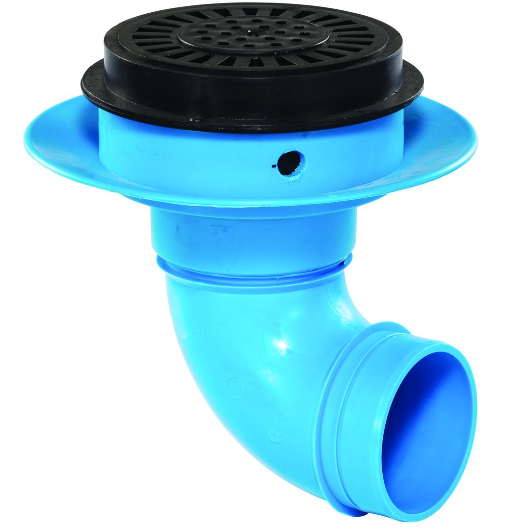 Product Image - Floor Drains with Side Outlet Blueline FRPP NH - Angle
