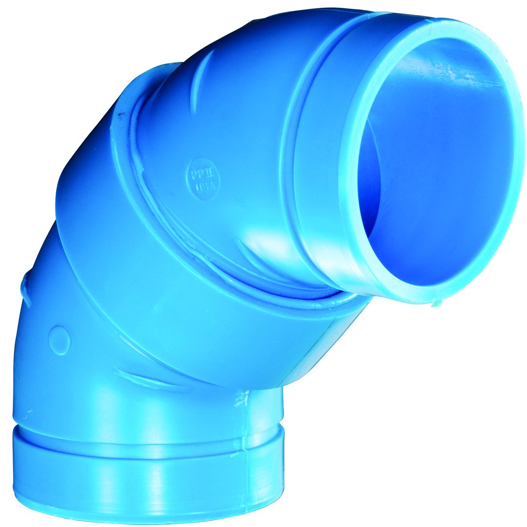Product Image - 90 Long Sweep Elbows Blueline FRPP NH - Angle