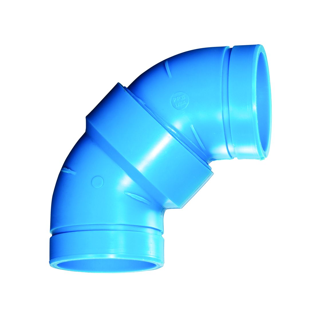 Product Image - 90 Long Sweep Elbows Blueline FRPP NH