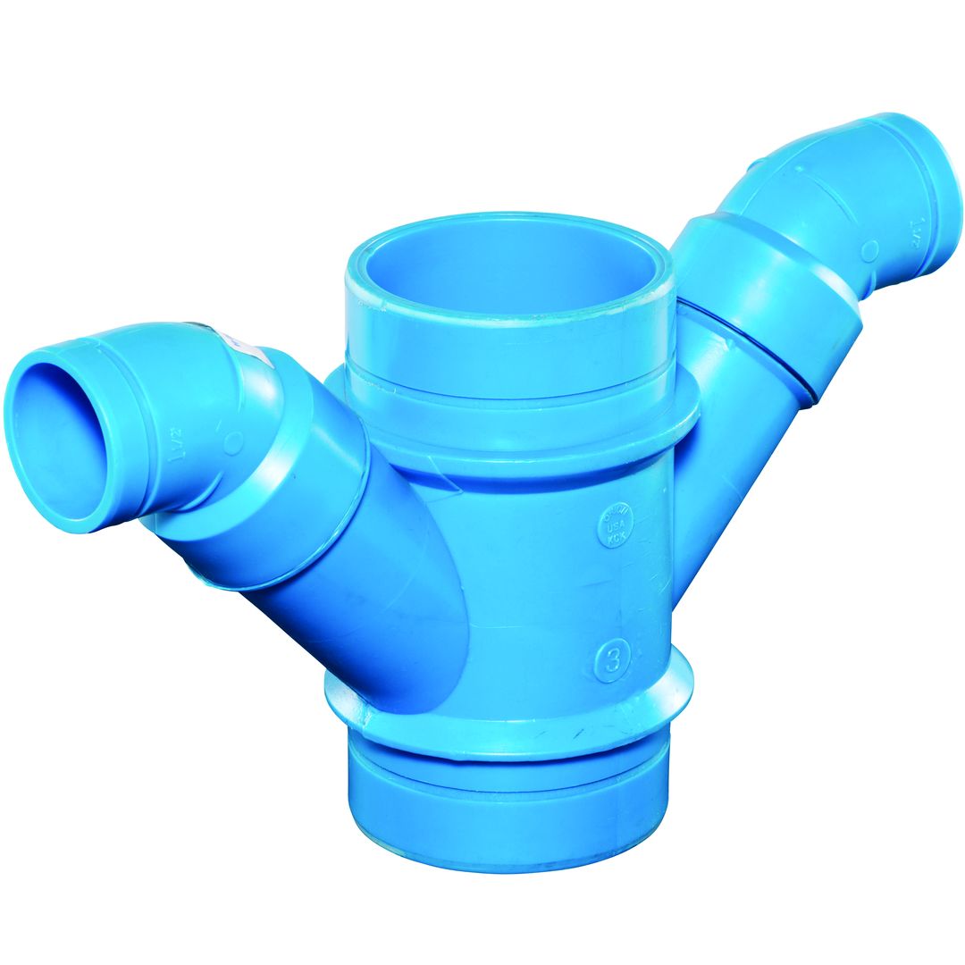 Product Image - Reducing Dbl Long Turn Wyes Blueline FRPP NH - Small - Angle