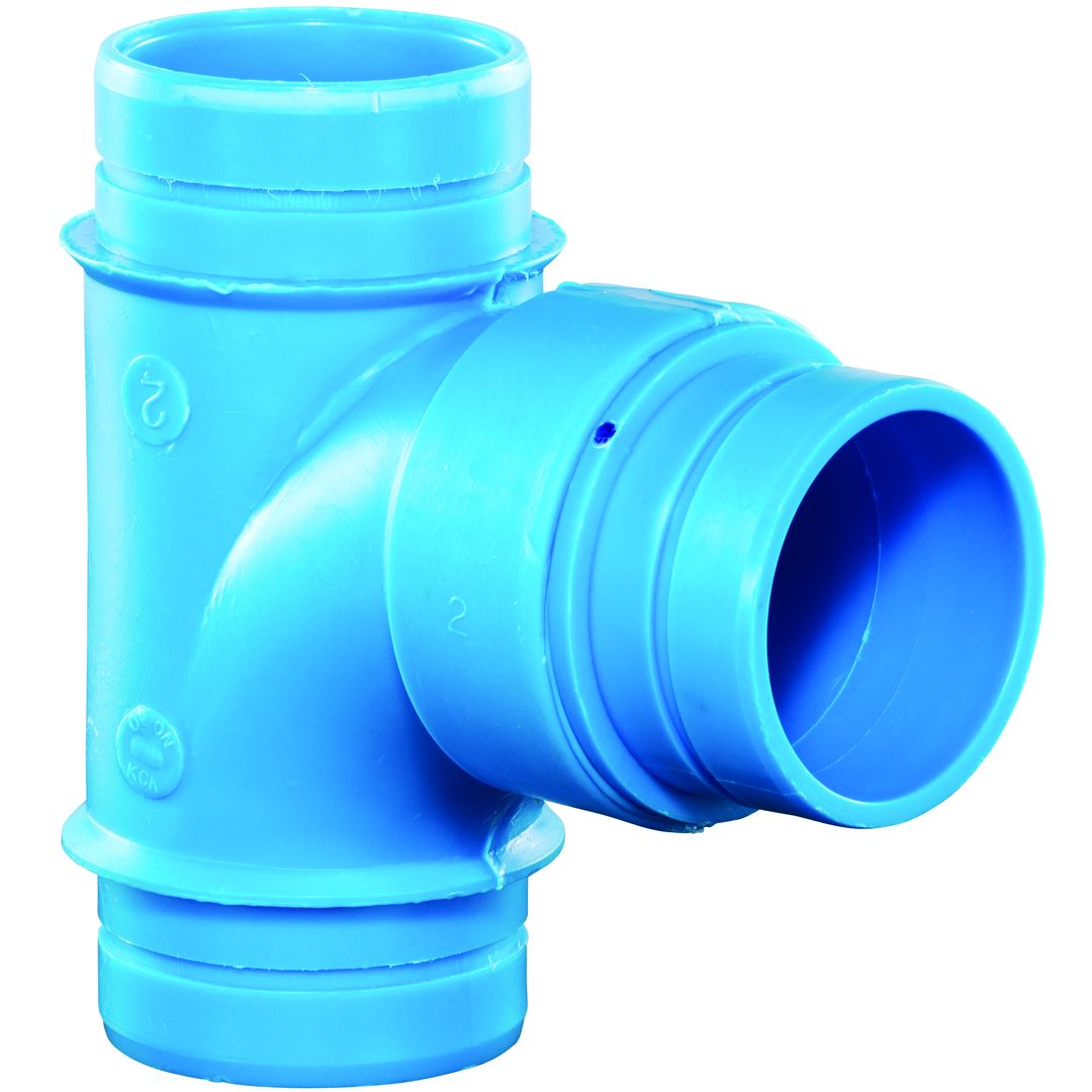 Product Image - Sanitary Tees Blueline FRPP NH - Sanitary Tee - Angle