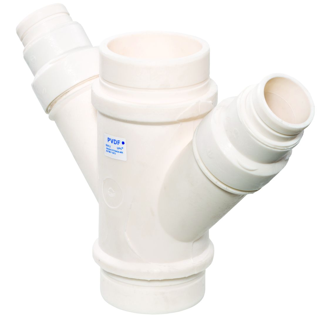 Product Image - Reducing Double Wyes Plenum Plus PVDF NH - Angle