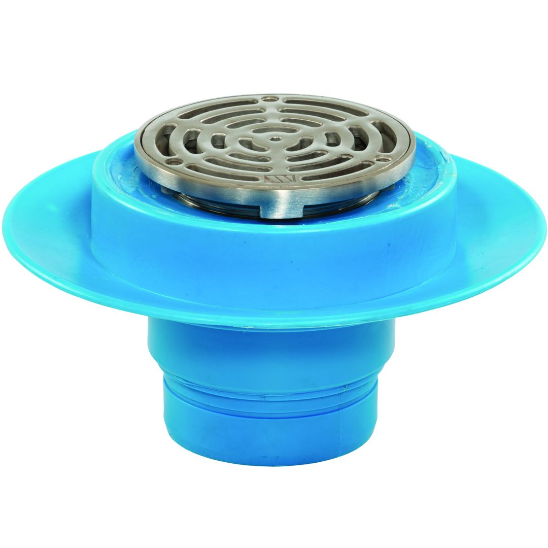 Product Image - Floor Drains Round Blueline FRPP/SS NH - 6 IN